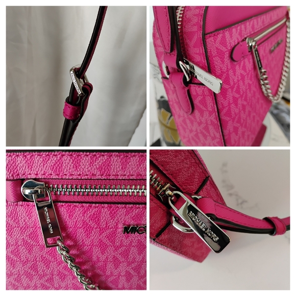 NEW Michael Kors Crossbody Bag - Dragon Fruit Monogram - Picture 7 of 13